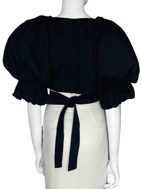 Top Aje Cuello V Negro-Talla 12