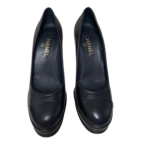 * Calzado Chanel Platform Negro-Talla 40