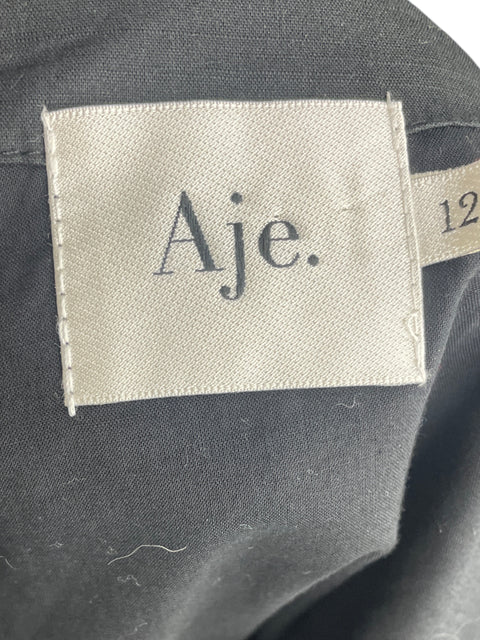 Top Aje Cuello V Negro-Talla 12