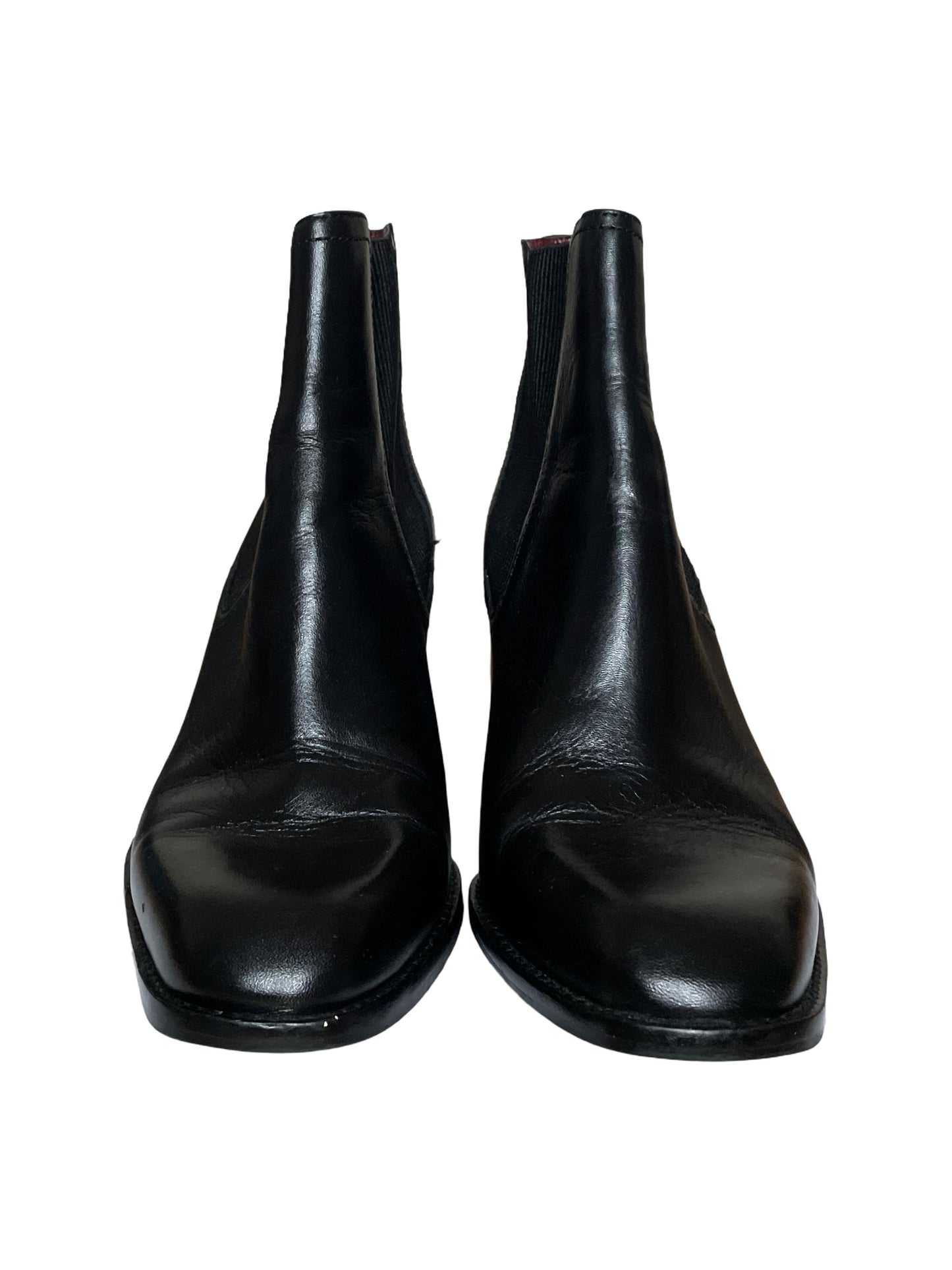 Calzado Zara Botín Tacón Ancho Negro-Talla 40