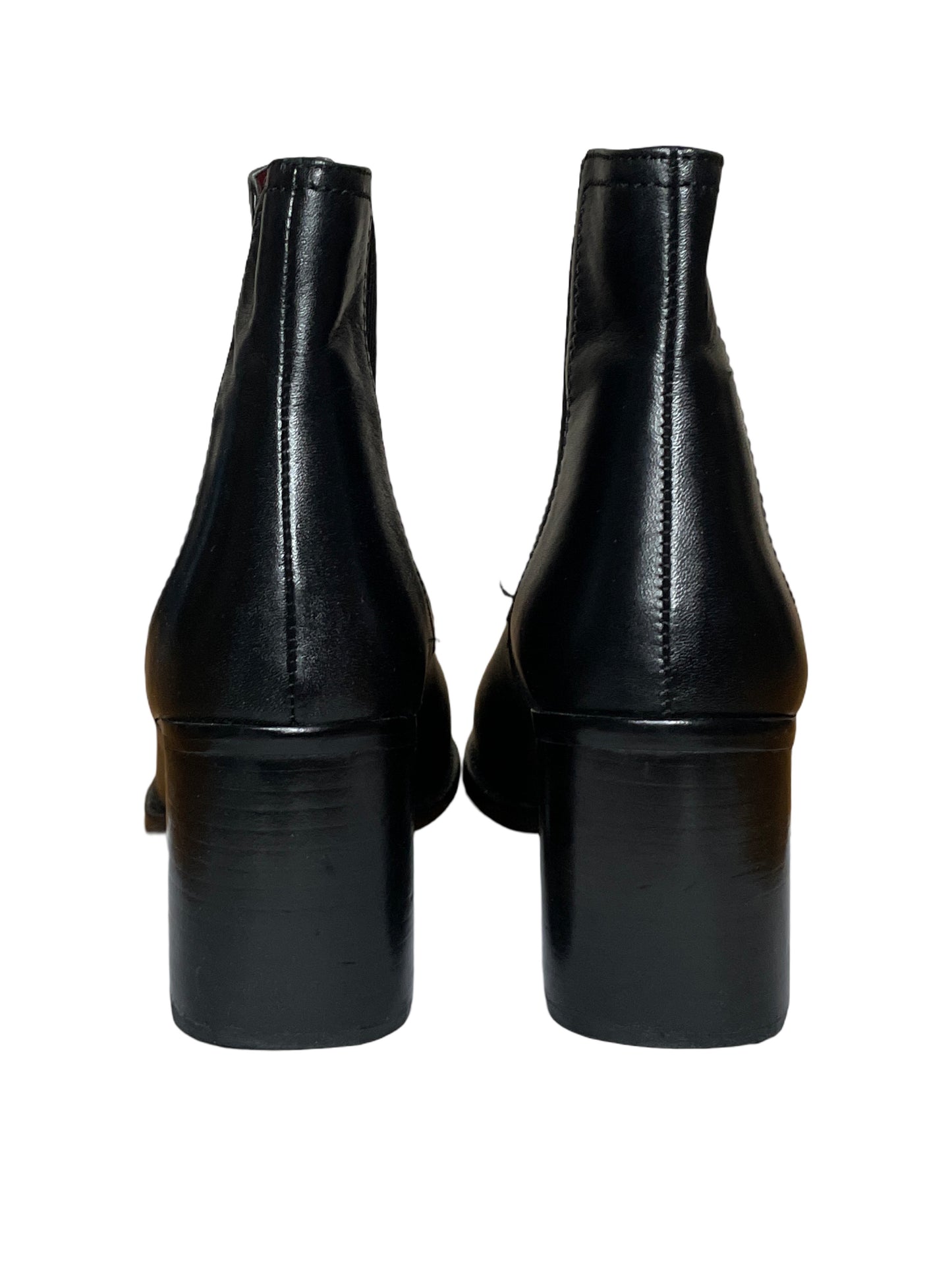 Calzado Zara Botín Tacón Ancho Negro-Talla 40