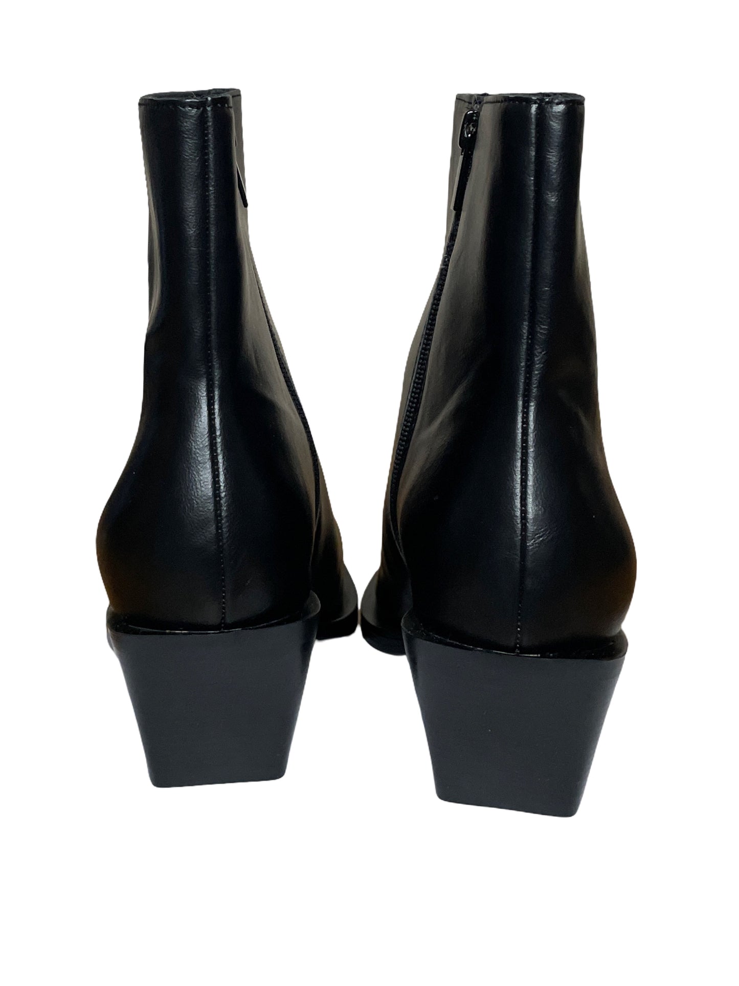 Calzado Zara Botín Tacón Cowboy Negro-Talla 40