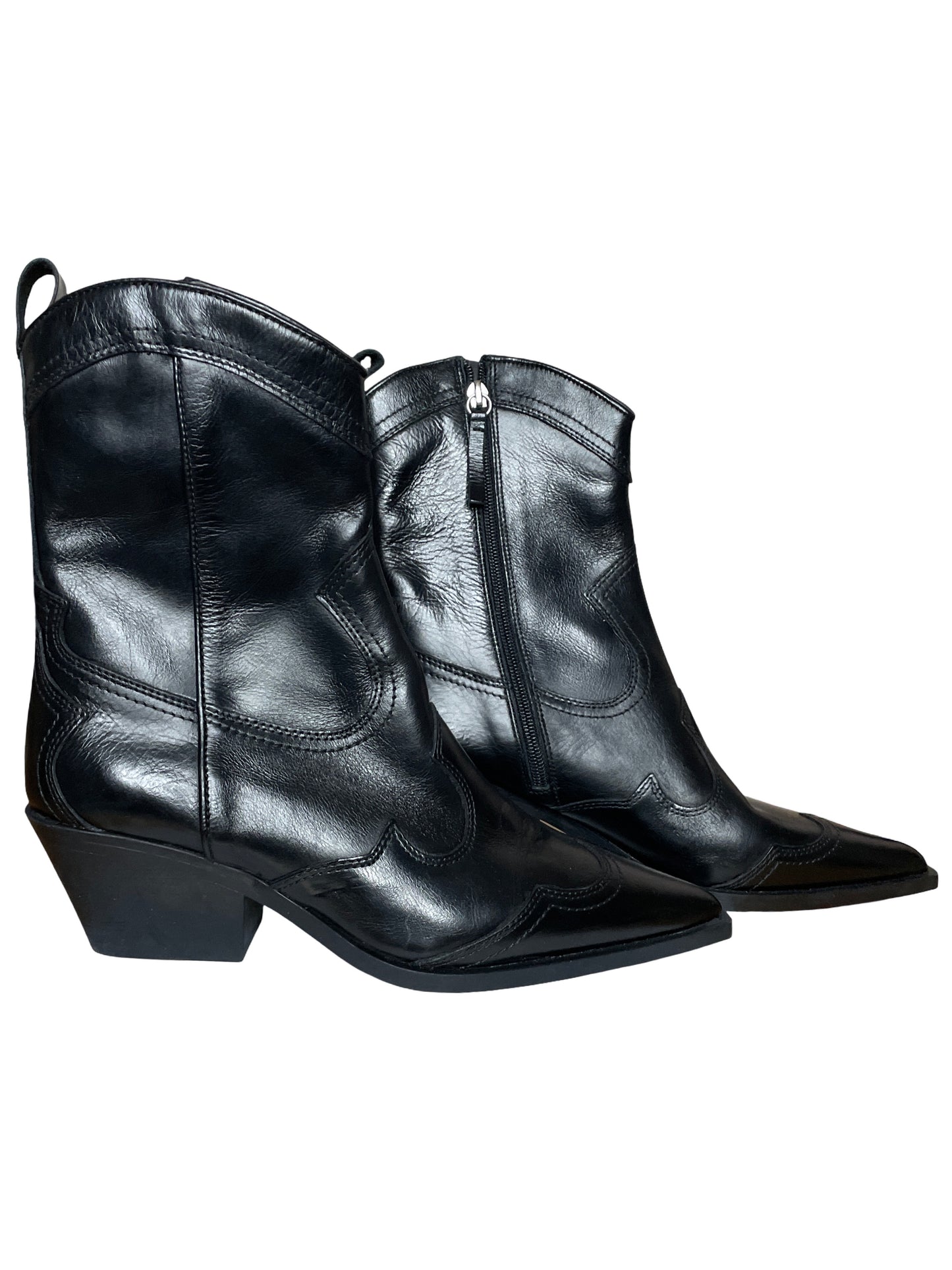 Calzado Zara Cowboy Style Negro-Talla 40