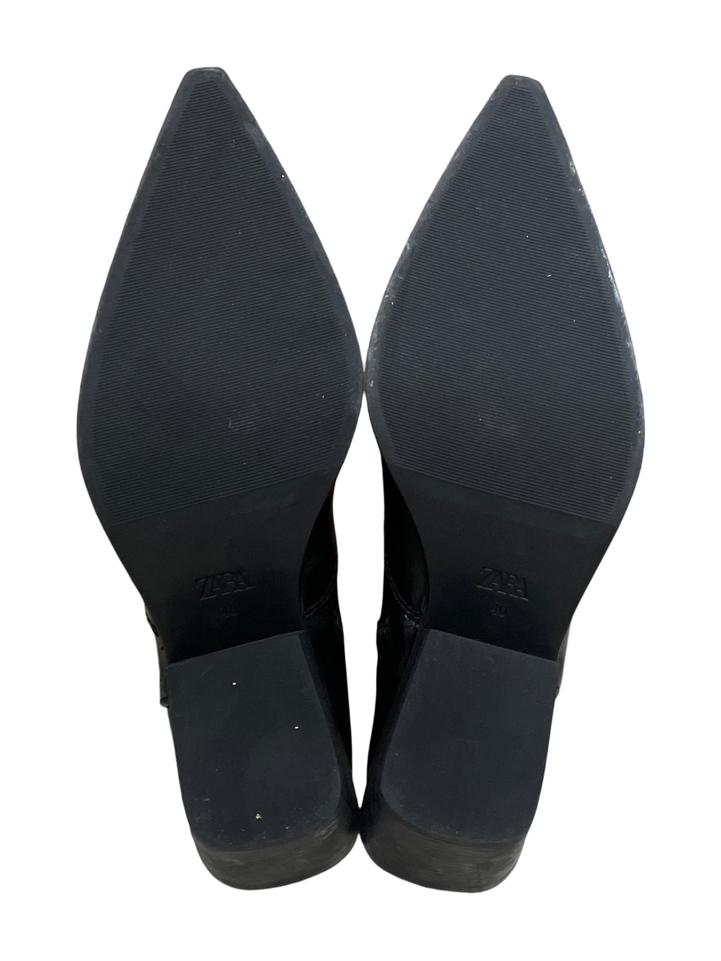 Calzado Zara Cowboy Style Negro-Talla 40