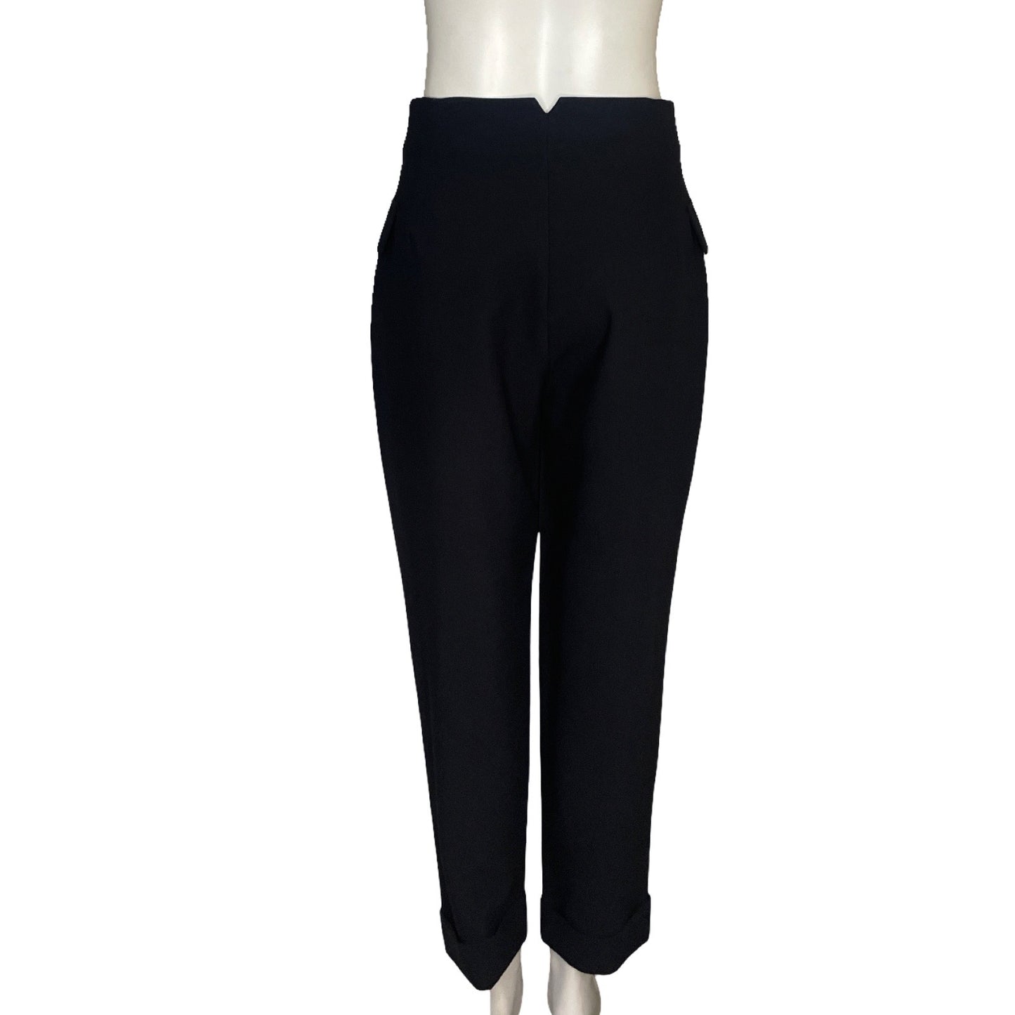 Pantalón Zara Culotte Bolsillos Negro - Talla M