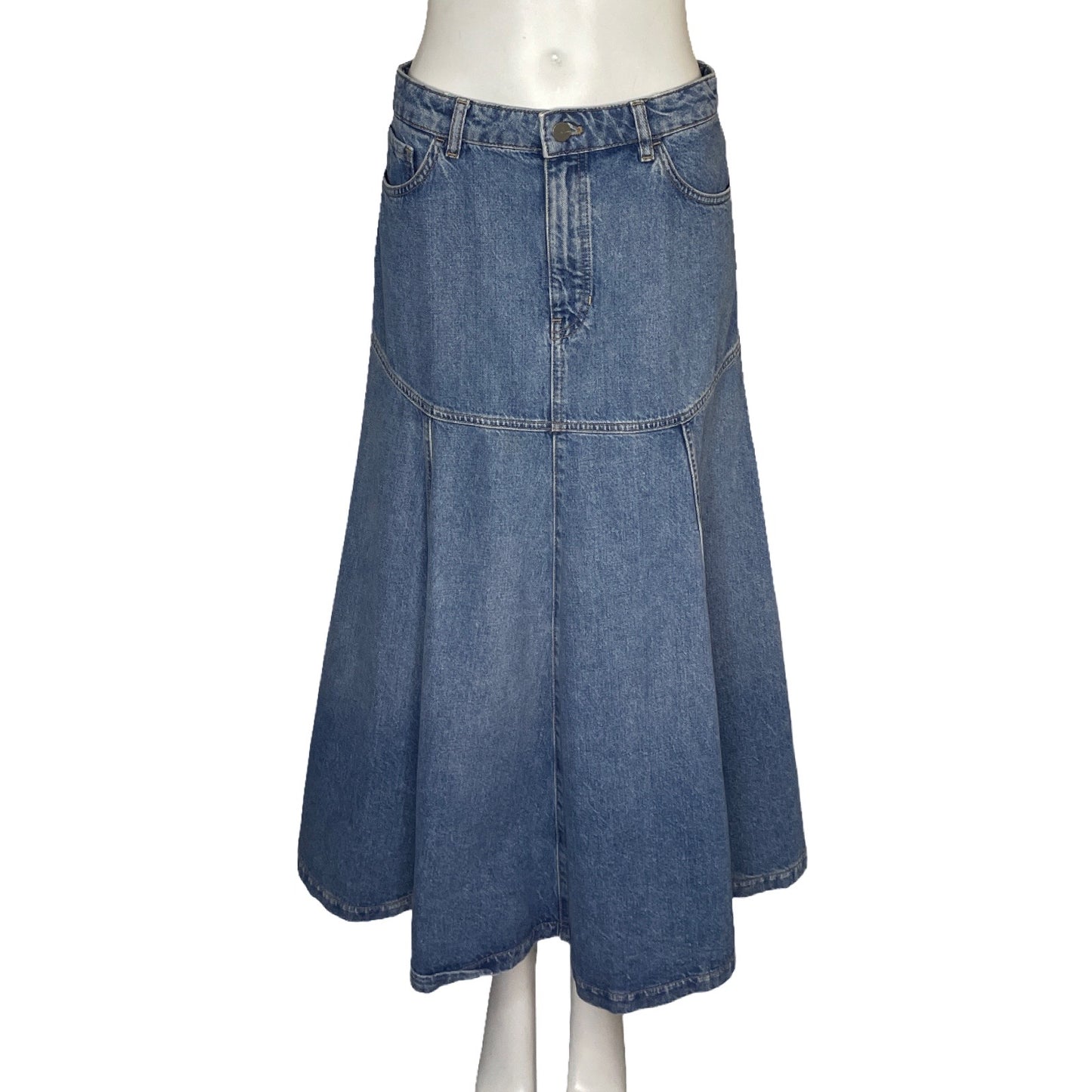 Falda Massimo Dutti Vuelos Denim Azul - Talla 8