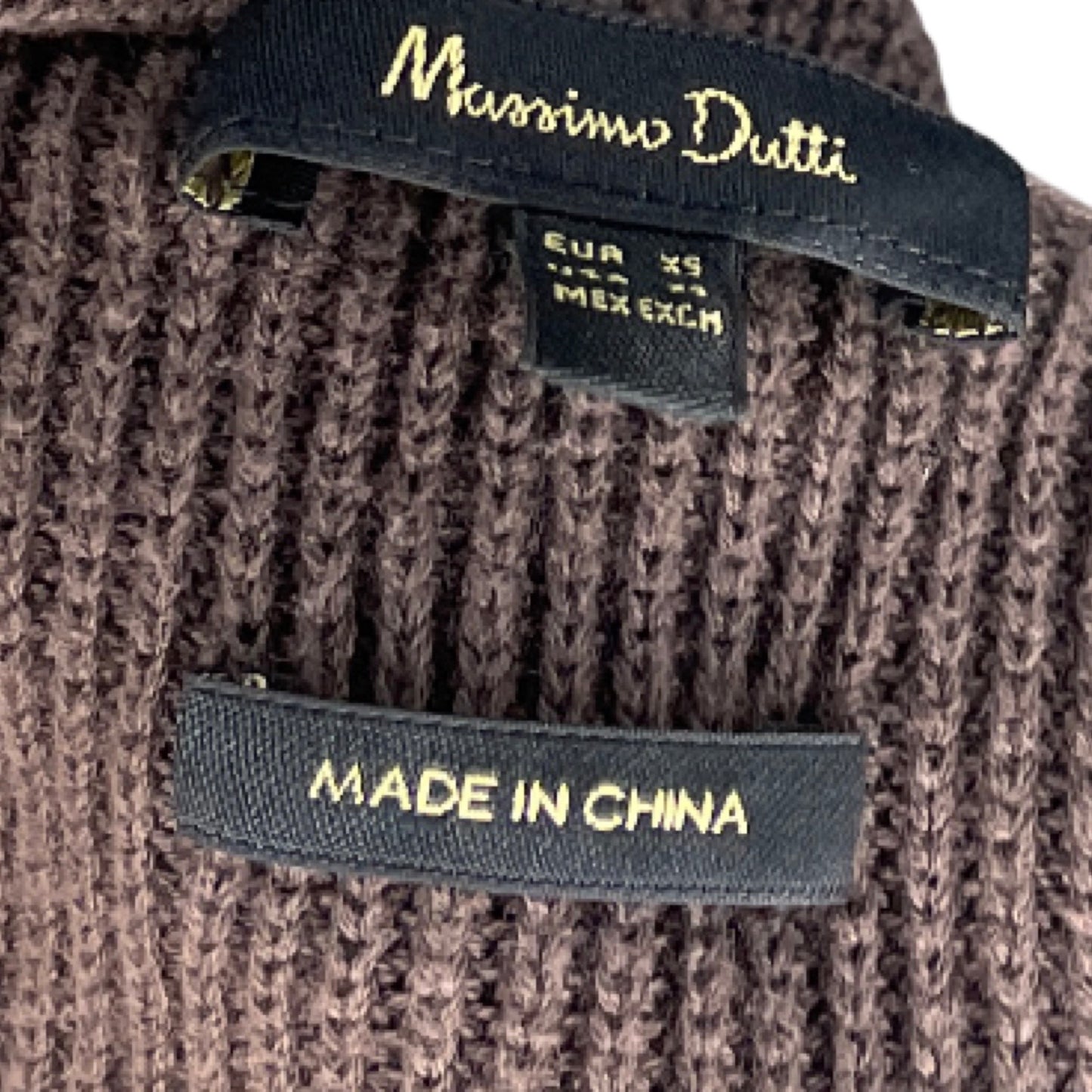 Sweater Massimo Dutti Tejido Marrón - Talla XS