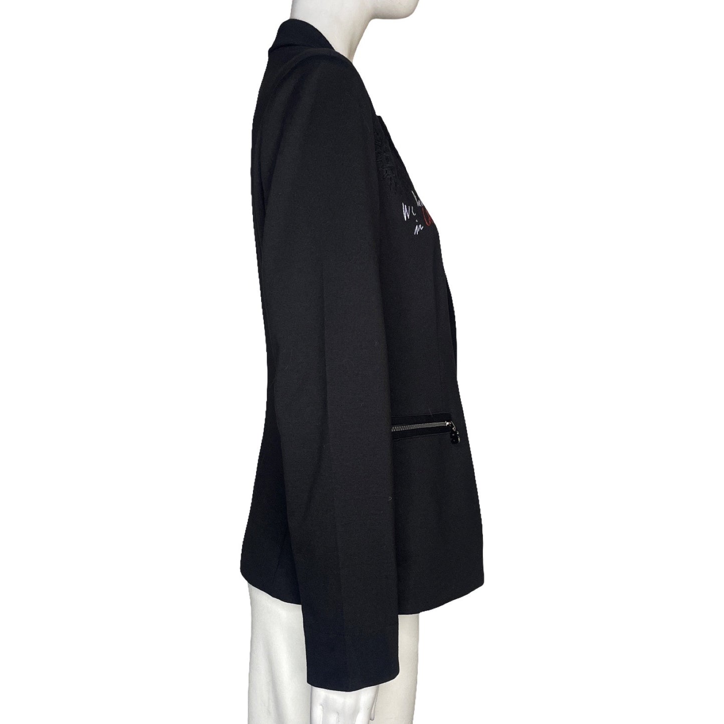 Blazer Desigual Bordados Negro - Talla 8