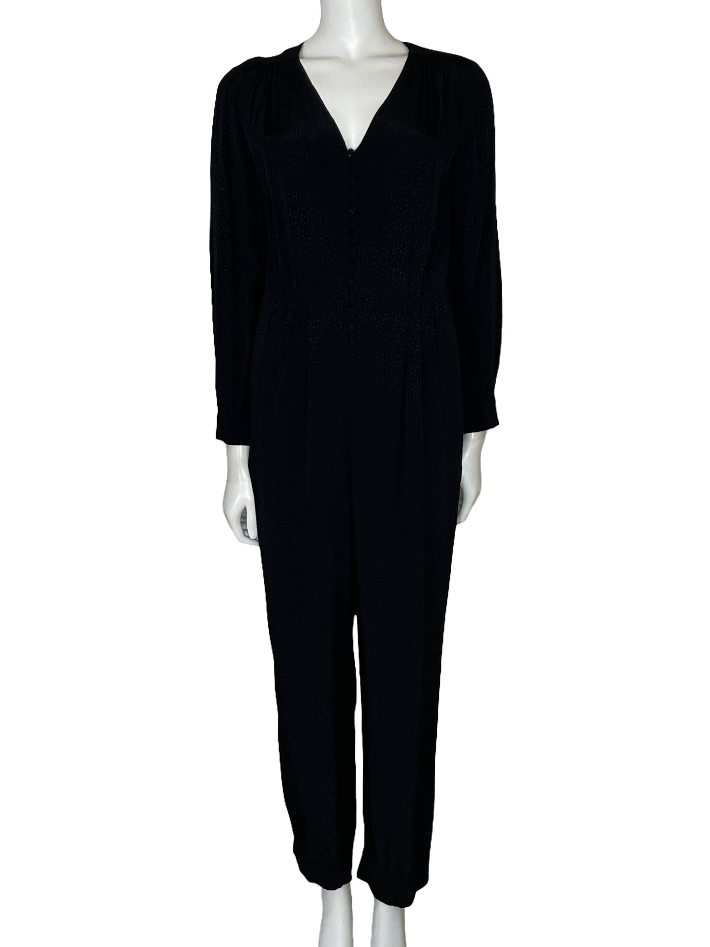 Mono Massimo Dutti Manga Larga Negro-Talla 6