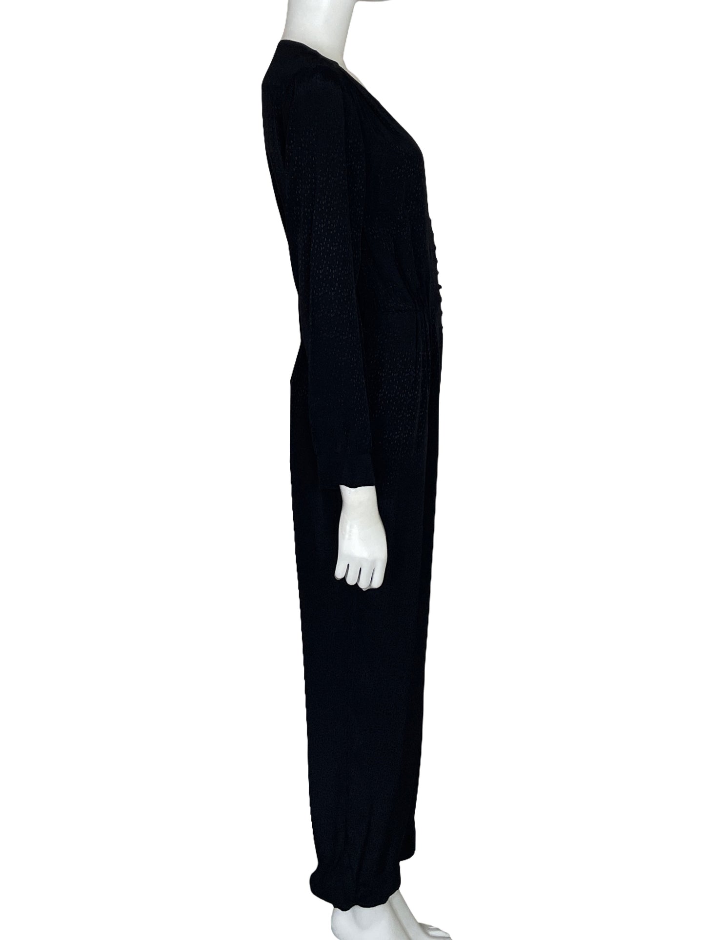 Mono Massimo Dutti Manga Larga Negro-Talla 6