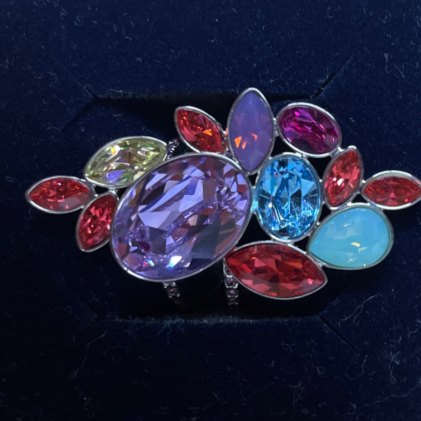 Anillo Swarovski Tropical Plateado - Talla U