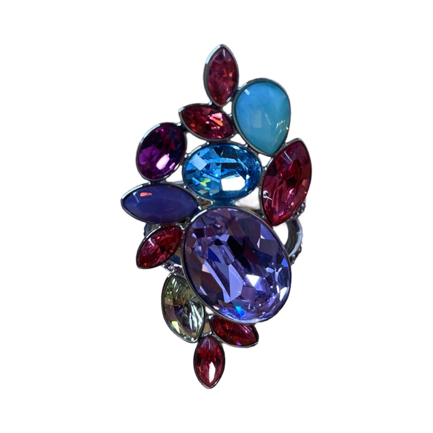 Anillo Swarovski Tropical Plateado - Talla U