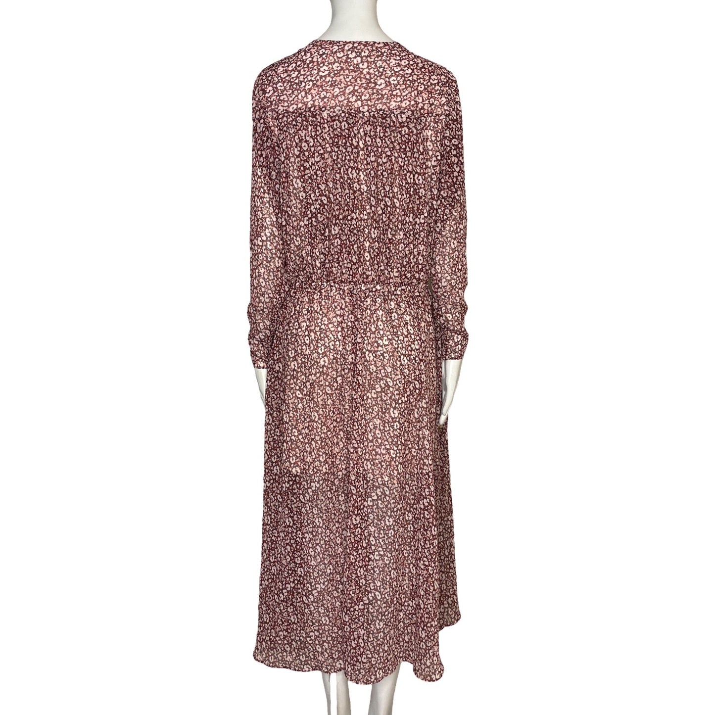 Vestido Ted Baker Cuello V Estampado Rojo - Talla 1