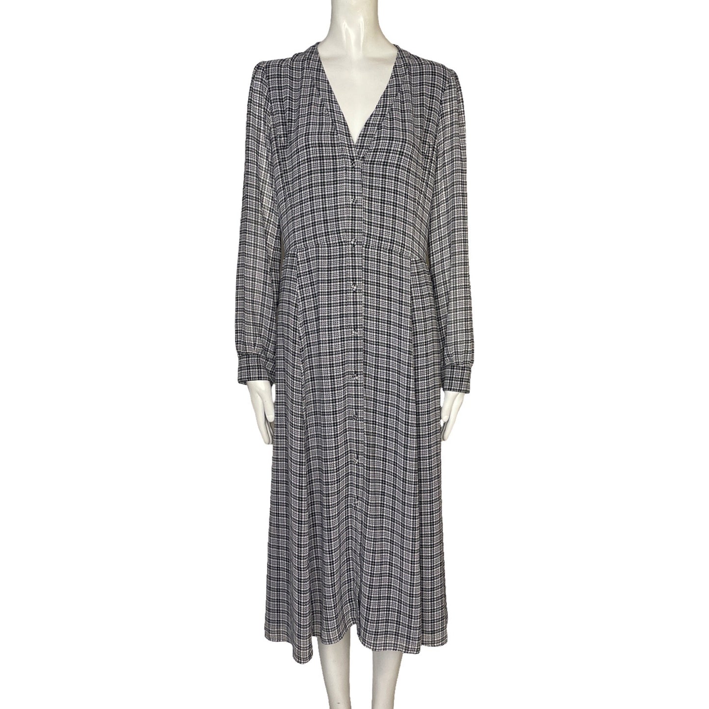 Vestido Michael Kors Cuadros Blanco - Talla M