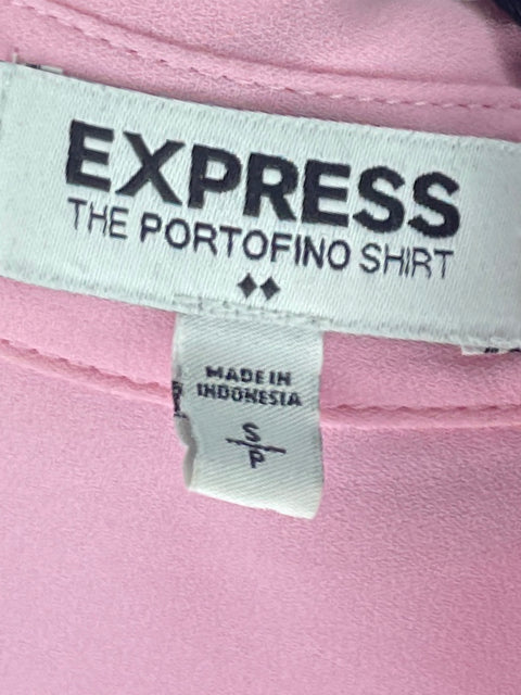 Camisa Express Cuello V Bolsillos Rosado-Talla S