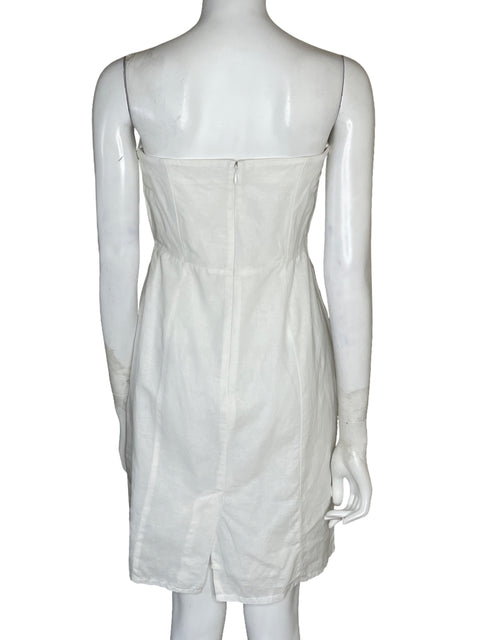 Vestido Banana Republic Strapples Blanco-Talla 8