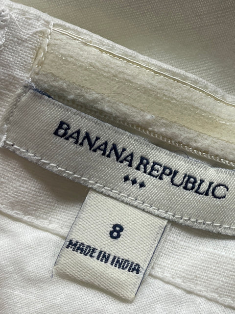 Vestido Banana Republic Strapples Blanco-Talla 8