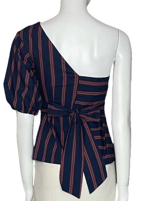 Top TopShop One Shoulder Azul-Talla 4
