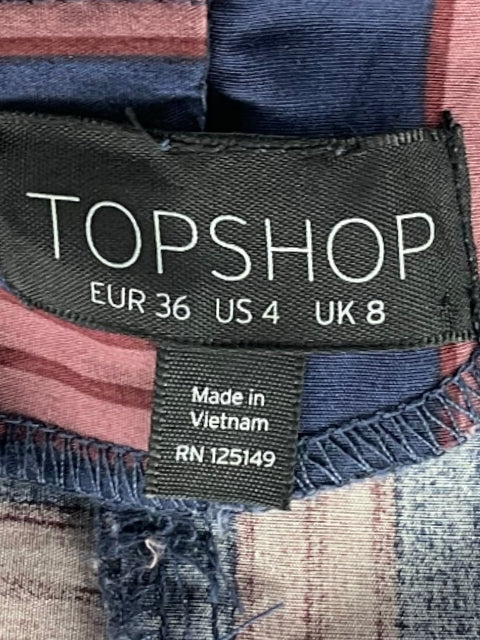 Top TopShop One Shoulder Azul-Talla 4