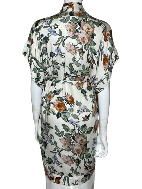 Camisa Cristina Restrepo Floral Blanco-Talla S
