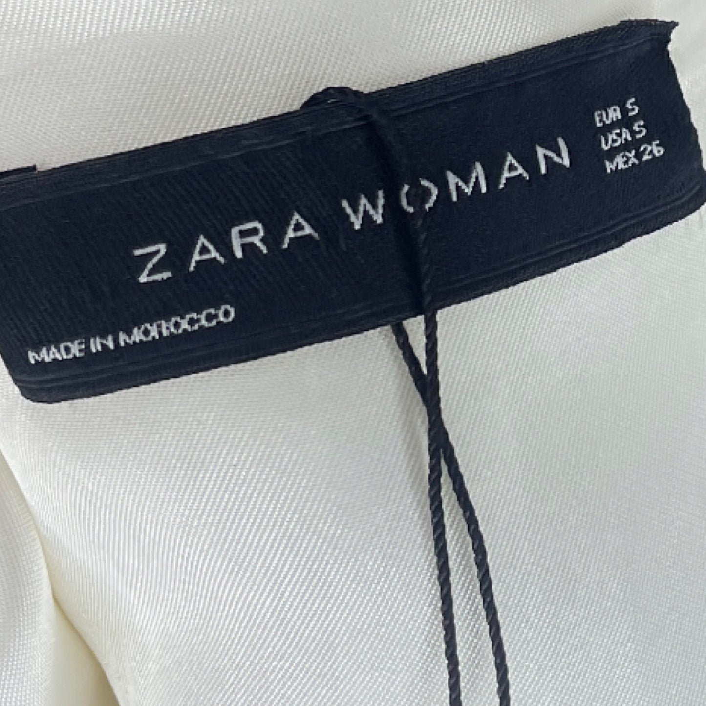 Cardigan Zara Sin Mangas Blanco - Talla S