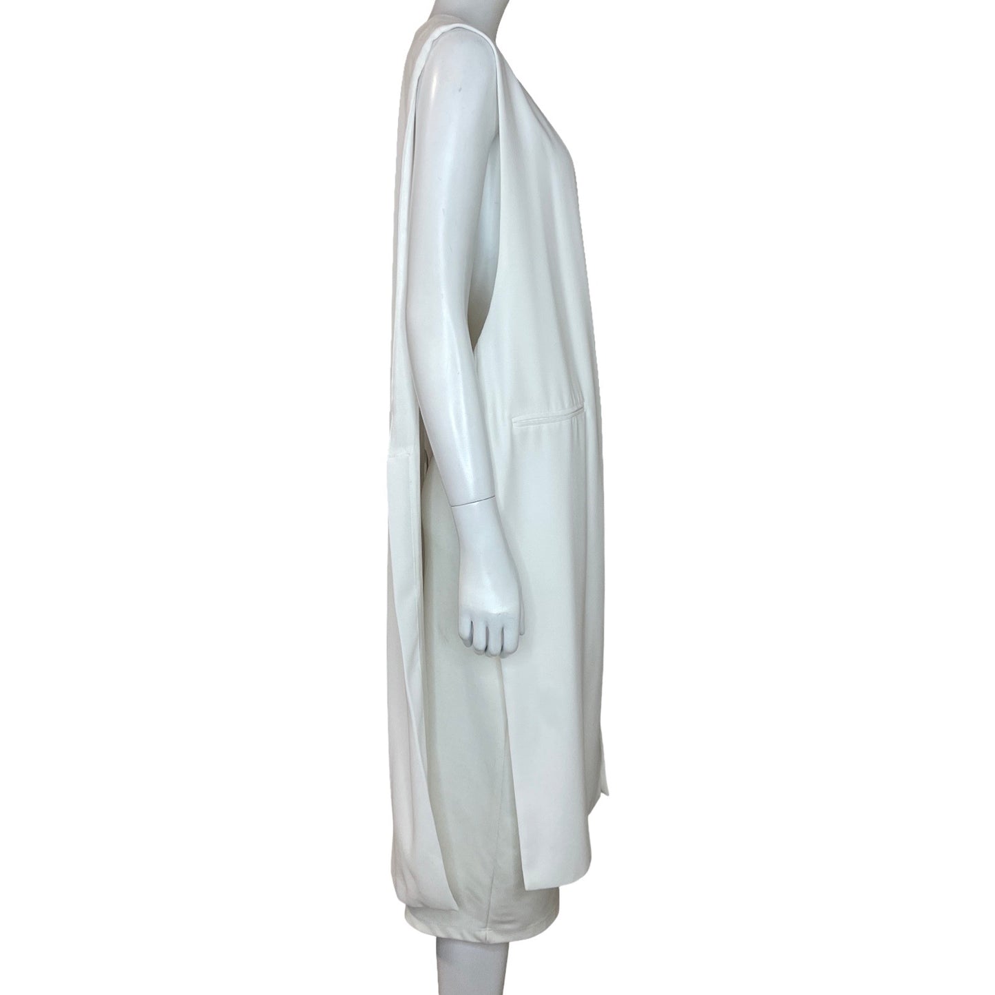 Cardigan Zara Sin Mangas Blanco - Talla S