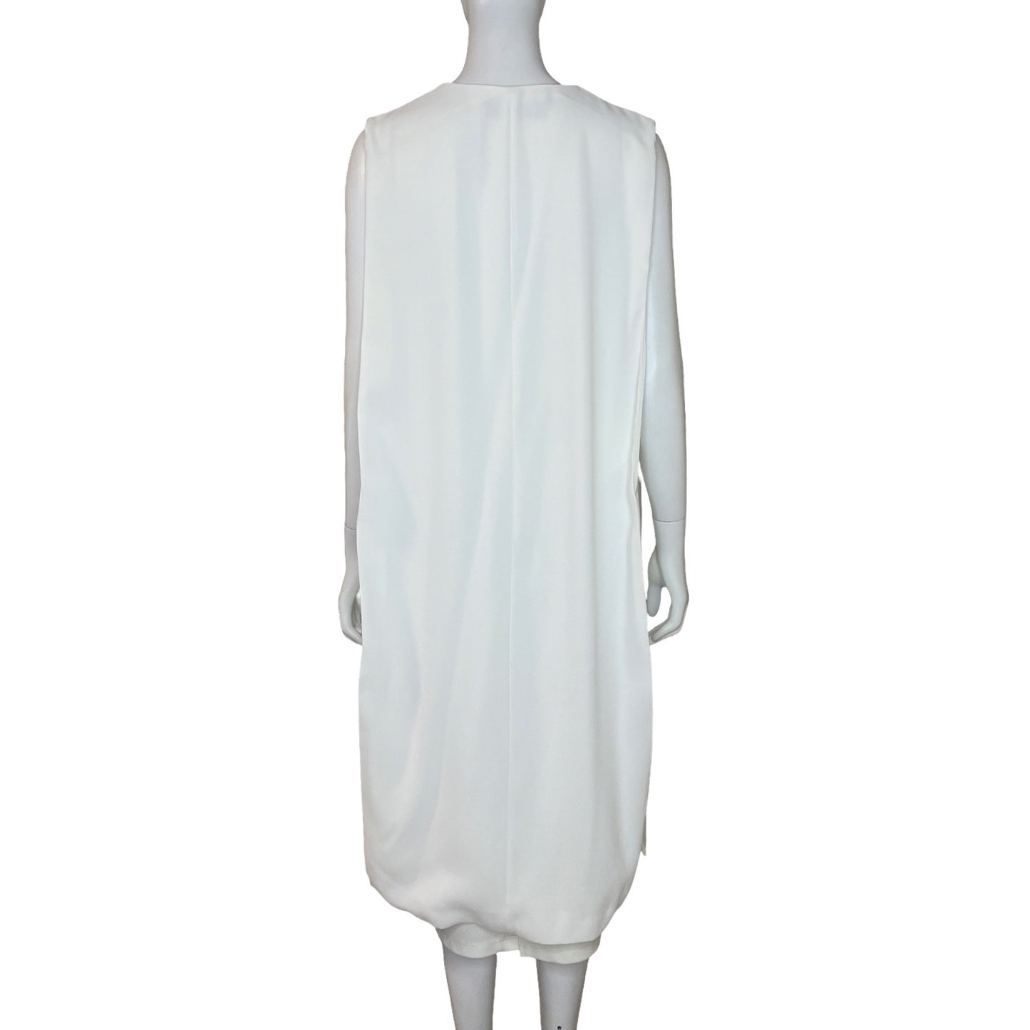 Cardigan Zara Sin Mangas Blanco - Talla S
