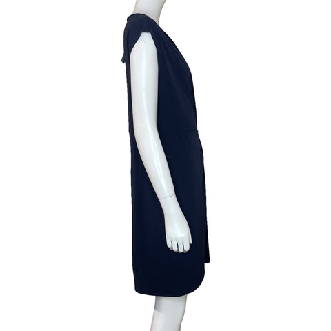 Vestido Michael Kors Sin Mangas Drapeado Azul - Talla M