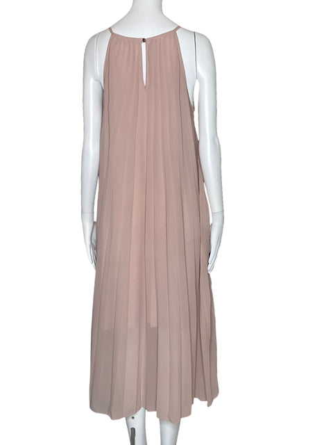 Vestido Mimosa Plizado Rosado-Talla S