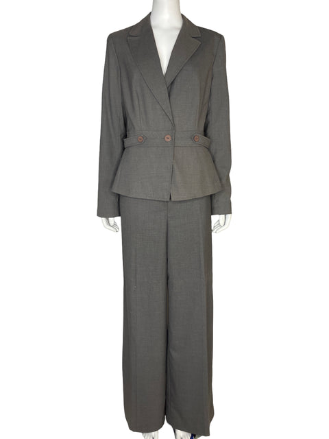 Set Kenneth Cole Reaction Blazer + Pantalón Gris - Talla 10