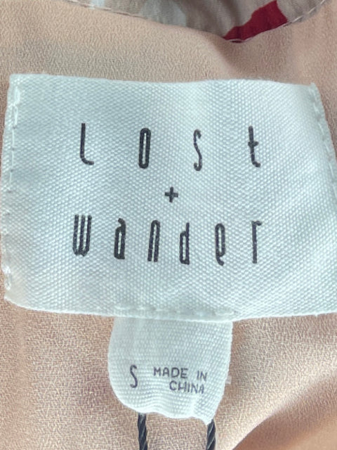 Romper Lost + Wander Tiras Estampado Rosado - Talla S