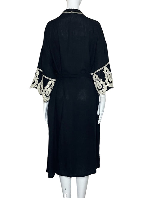 Cardigan Tesoro TPS Bordado Mangas Negro-Talla M