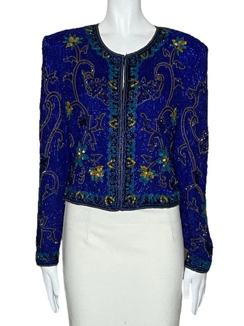 Chaqueta Niteline Della Roufogali Lentejuelas Azul-Talla S