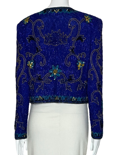 Chaqueta Niteline Della Roufogali Lentejuelas Azul-Talla S