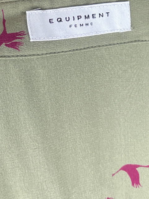 Blusa Equipment Aves Verde - Talla S