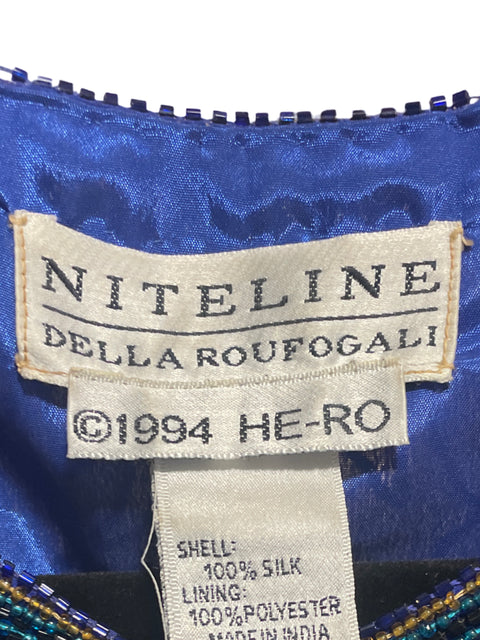 Chaqueta Niteline Della Roufogali Lentejuelas Azul-Talla S
