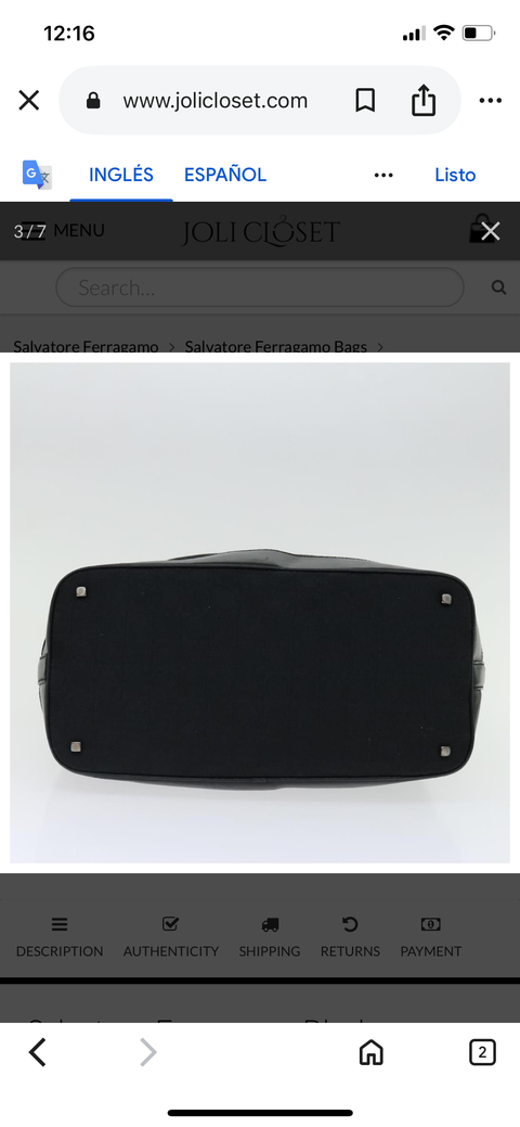 * Cartera Salvatore Ferragamo
Hobo Negro- Talla M