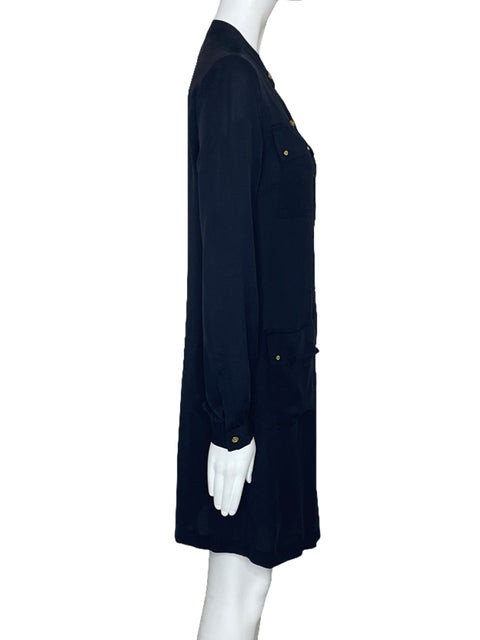 Vestido Michael Kors Camisero Bolsillos Azul-Talla 0