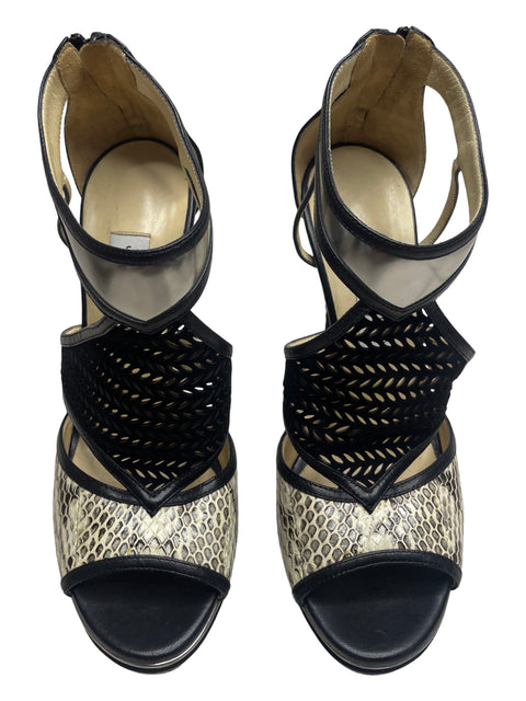 Sandalias Jimmy Choo Lythe Leather Negro - Talla 39