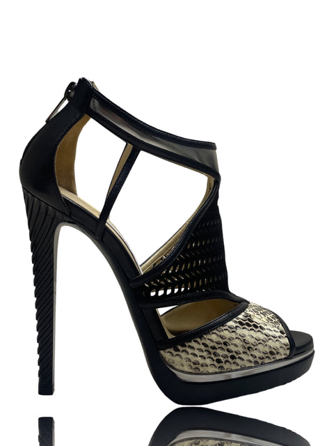 Sandalias Jimmy Choo Lythe Leather Negro - Talla 39