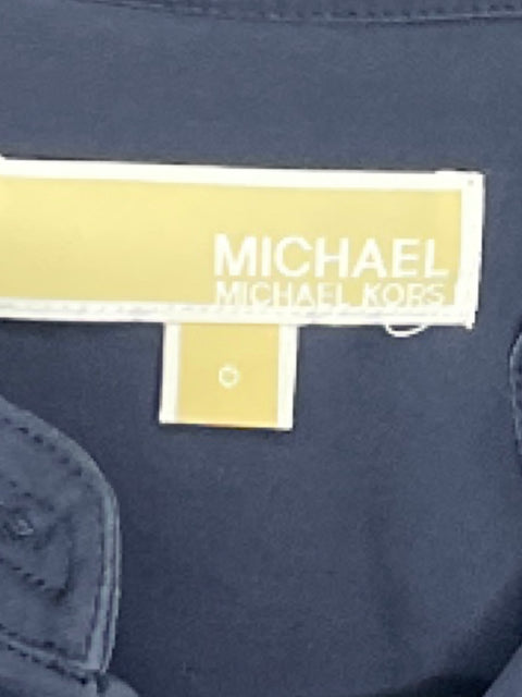 Vestido Michael Kors Camisero Bolsillos Azul-Talla 0