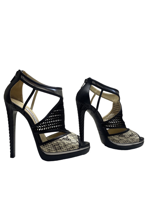 Sandalias Jimmy Choo Lythe Leather Negro - Talla 39