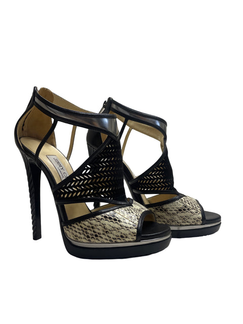 Sandalias Jimmy Choo Lythe Leather Negro - Talla 39