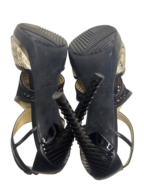 Sandalias Jimmy Choo Lythe Leather Negro - Talla 39