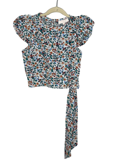 Blusa Chic Mi Sin Mangas Flores Blanco - Talla 8
