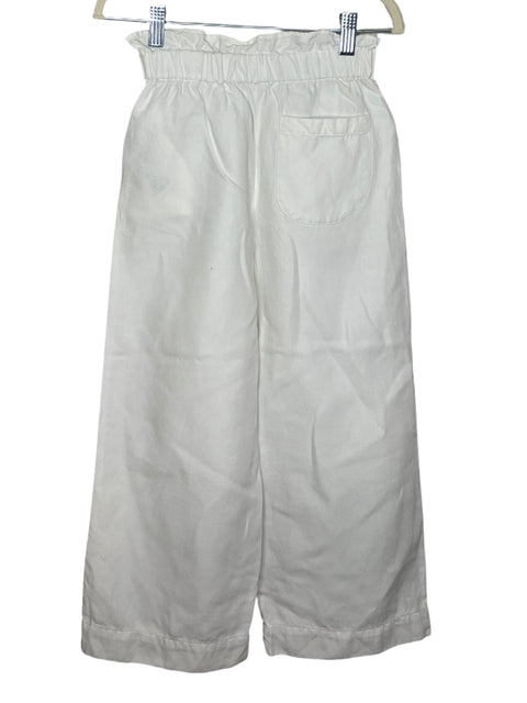 Pantalón Zara Bolsillos Lino Beige - Talla 7