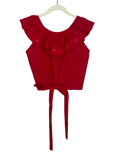Blusa Cherinne Hombros Descubiertos Rojo - Talla 10