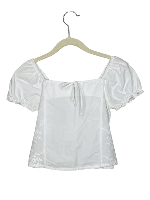 Blusa Cherinne Bordados Blanco - Talla 10