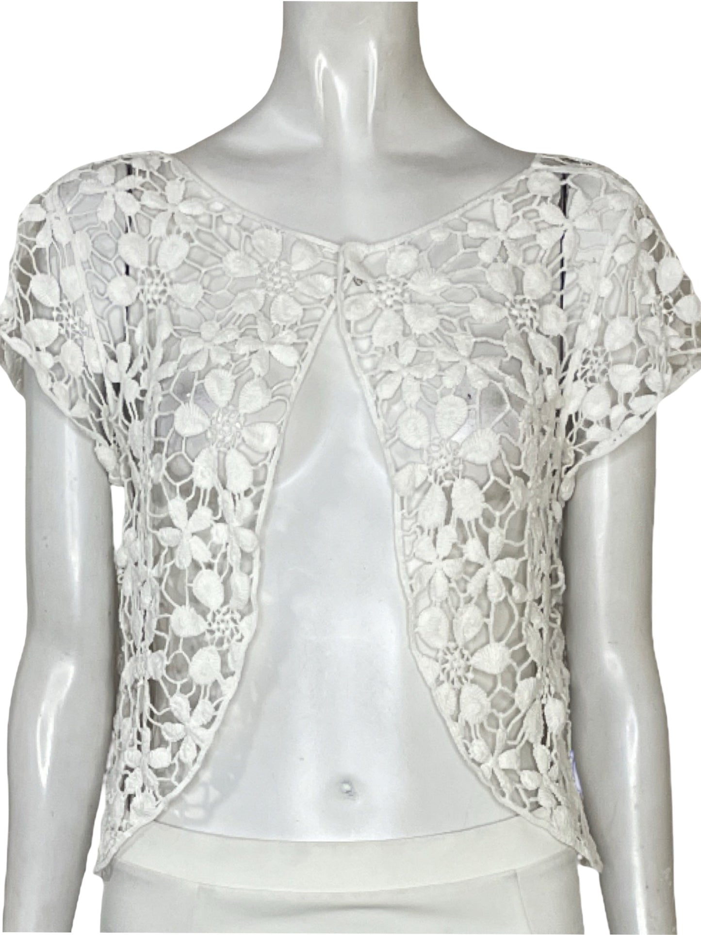 Cardigan Tesoro TPS Flores Blanco - Talla S