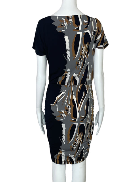 Vestido BCBG Estampado Abstracto Negro-Talla S